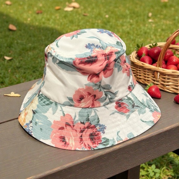 Anthropologie Floral Bucket Hat - Picture 2 of 4